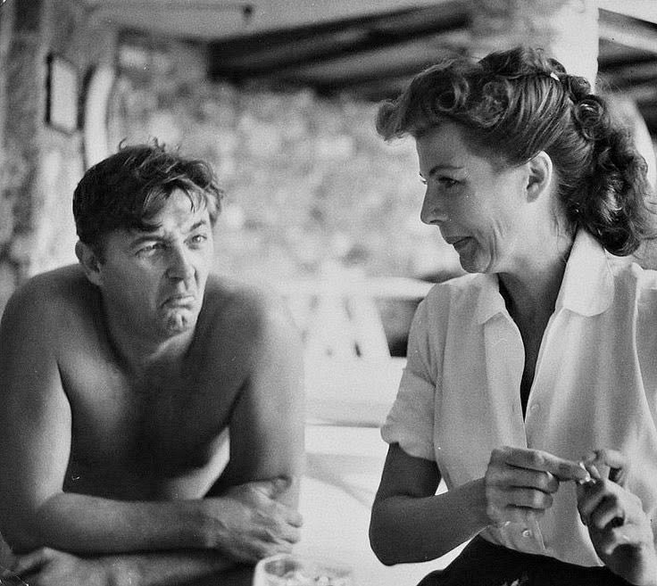 Robert Mitchum and Rita Hayworth at Blue Haven