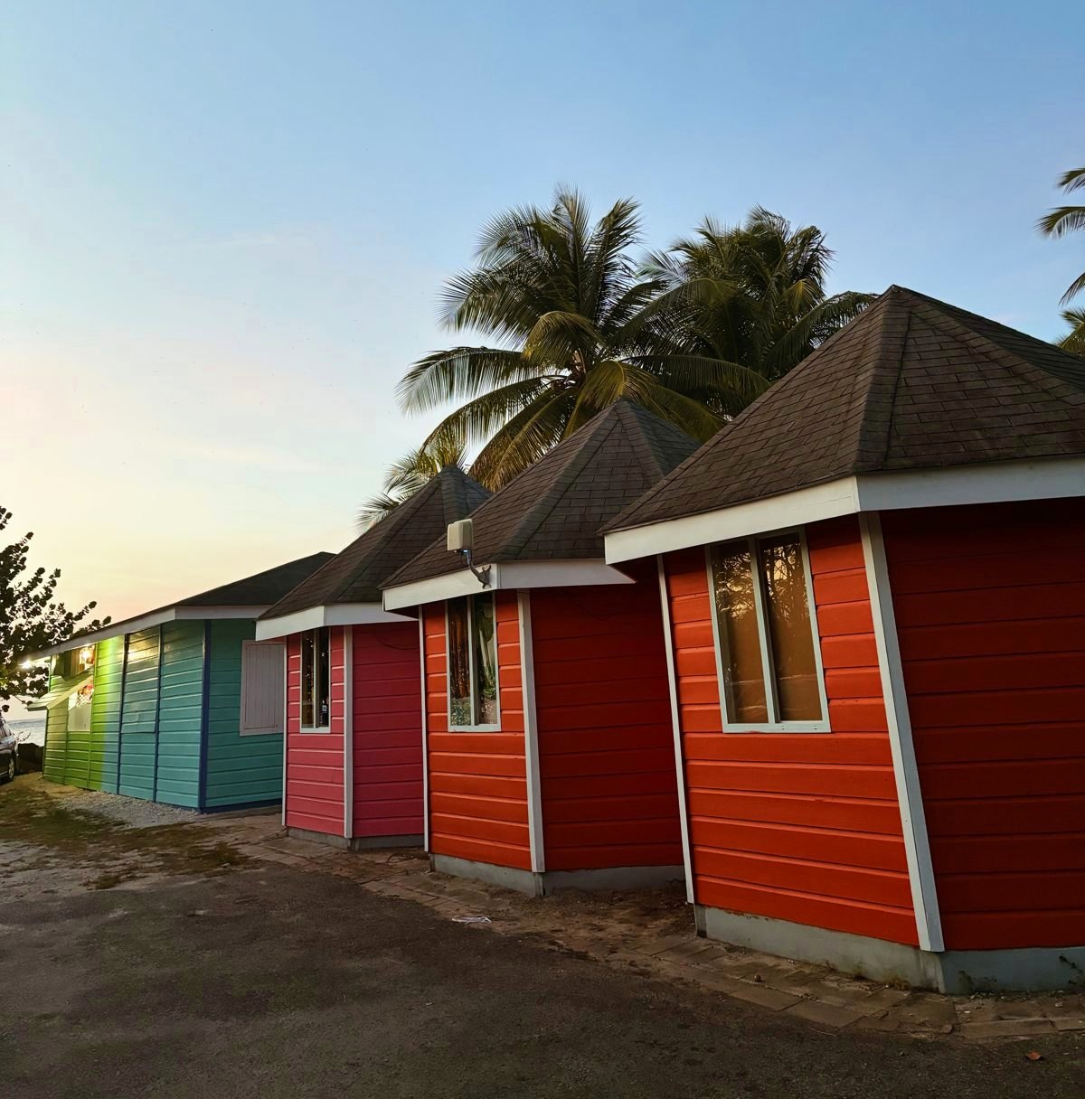 The Store Bay food huts and the island's home cooking